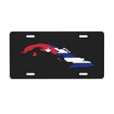 Targa con mappa del territorio di Cuba per la parte anteriore dell