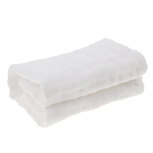 SM SunniMix Pañuelo de Bebé Toalla de Comida Juguetes Educativos Limpios Decoración de Pared - Blanco, 25x25cm