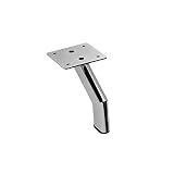 MS Beschläge Möbelfuß Tischfuß Chrom glänzend Couchfuß Sofafuß Schrankfuß 117mm Höhe Metallfuß Stützfuß Sockelfuß