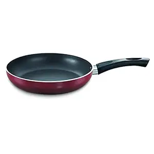 TTK Prestige OMG DLX Sleeve Induction Base Non-Stick Aluminium Fry Pan, 26cm, Red