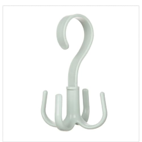 2PCS Rotating Handbag Hanger, Hoodie Hanger 360 Degree Rotating Closet Organizers with 4 Claws, Scarf Tie Rack Hooks for Belts 4 Colors, Multifunctional Closet Handbag Hook Scarf Hanging (Green)