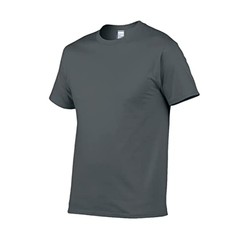 T-shirt d'été décontracté homme en coton col rond uni taille M