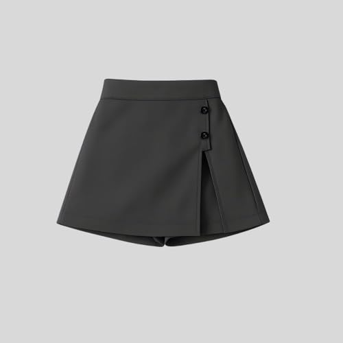 Image of RIYANSHI Girls' Two-Piece Outfit Set with Black Ribbed Tank Top and Cream Skirt