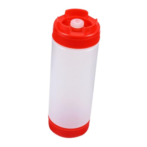 BRIGHTFUFU Squeeze Sauce Bottle Sauce Squeeze Bottles Condiment Bottle Clear Squeeze Ketchup Oil Bottle Sauce Bottles Squeezy Sauce Tomato Sauce Storage Bottle Red Plastic re-usable