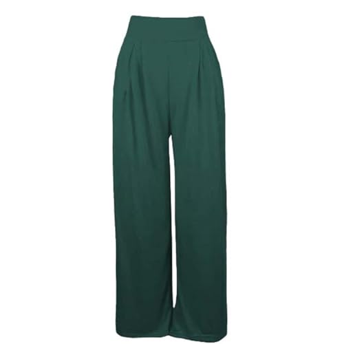 Women's Solid Loose Relaxed High Waist Pocket Wide Leg Pants Women's Casual Pants Comfy4