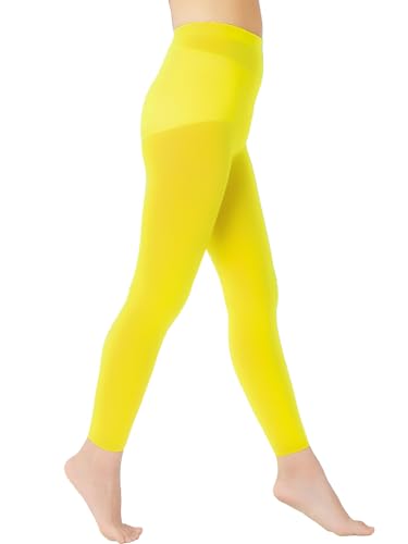 LUCKELF Girls Footless Tights Soft Ballet Dance Tights for School Uniform Skirts Semi Opaque(Toddler/Little Kid/Big Kid)2