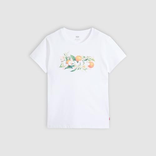Levi's The Perfect Tee Orange Farm Bw Bright Wh – Ansicht 5