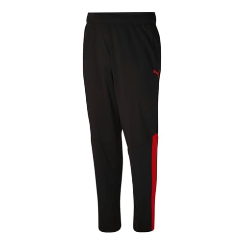 PUMA mens Contrast Sweatpants, Puma Blackhigh Risk, Medium US