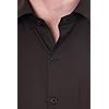 Sparrow Outfit Men’s Cotton Blend Regular Fit Shirt | Casual Wear Formal Shirts for Men and Boys | Spread Collar Long Sleeve Button Down Shirt for Office Parties Special Occasions (Dark Brown)