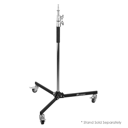 Image of Flashpoint Folding Wheeled Base Stand (Black /Chrome-plated, 11')