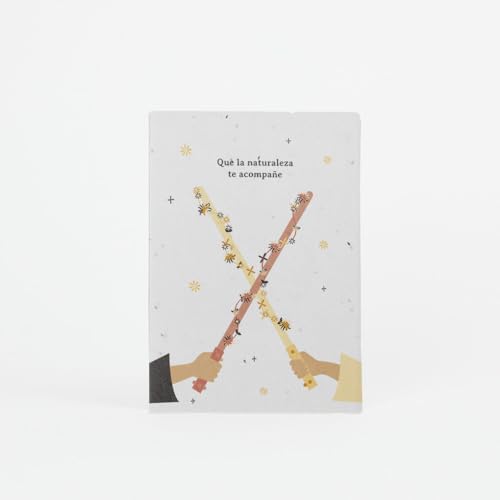 Postal Plantable - Que la Naturaleza te Acompañe | Tarjeta Original con Semillas de Flores y Sobre | Diseñada para Mensajes Significativos | Resetea