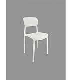 Domo Mea Sedia Mood Bianca Impilabile in Polipropilene 39,5x35x75,5 cm