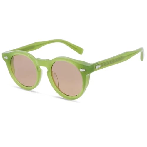 Lunettes de soleil rétro rondes femmes hommes acétate protection UV400 vintage