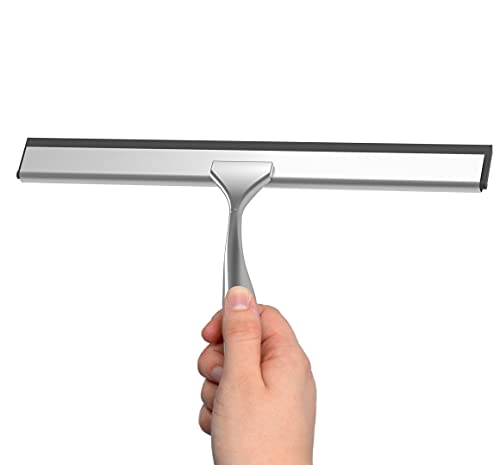 EISL BA0206 - Estrattore doccia in acciaio inox con supporto a parete, senza foratura, estrattore doccia da incollare, estrattore per vetri da agganciare, estrattore per piastrelle, cromato (L x A x