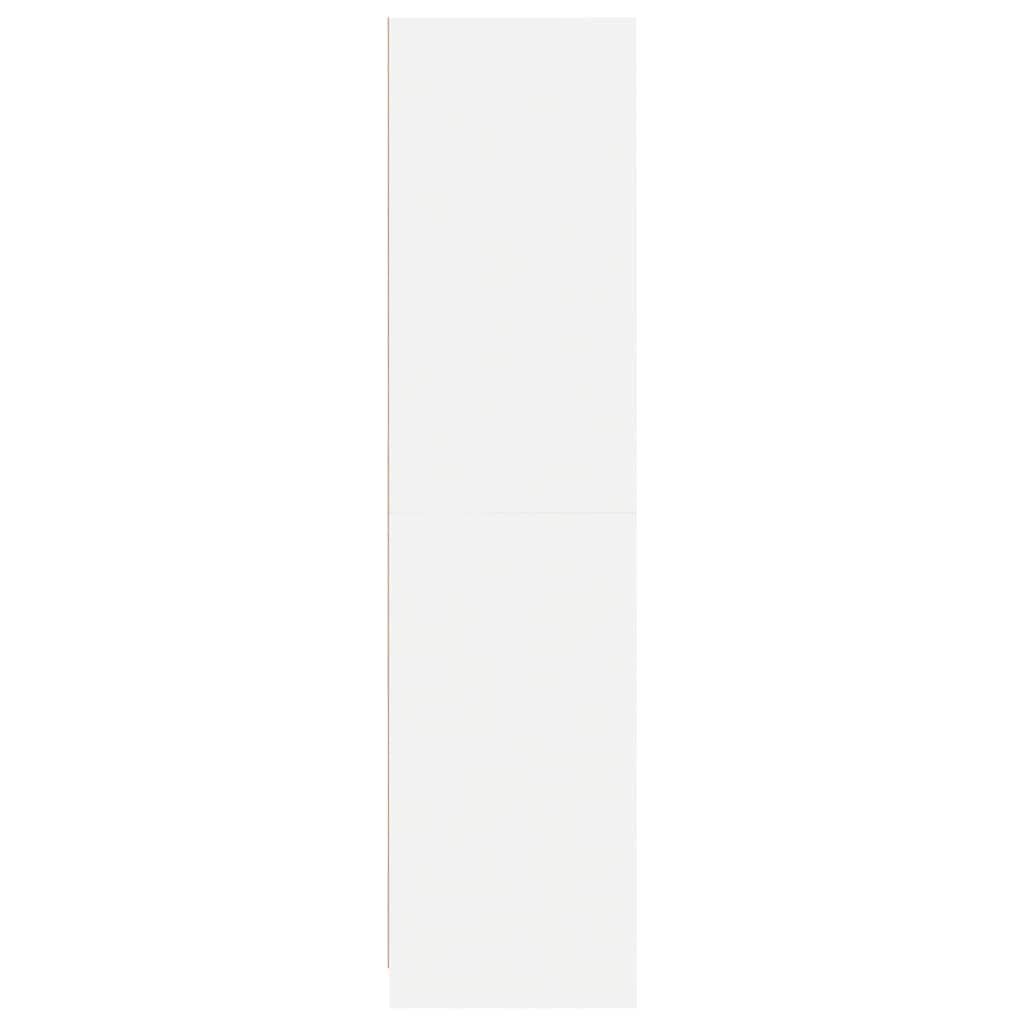 Armadio con cassetti bianco in legno 50 x 50 x 200 cm con asta appendiabiti e spazio per camera da letto, corridoio, spogliatoio, guardaroba compatto con scomparto e ordine