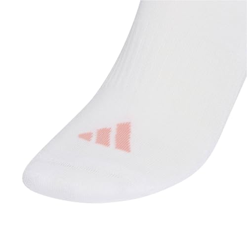 adidas Unisex 3Stripes Cushioned Sportswear Crew Socks 3 Pair Pack Socks, white/Semi Frozen Turbo/clear mint/Frozen Purple, M – Ansicht 2