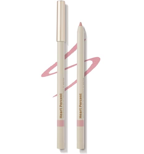 Heart Percent Dote On Mood Gel Eyeliner Pencil – Long-Lasting Waterproof Smudge Proof Smooth Retractable, Aegyo Sal Makeup, Under Eye Highlighter with Built-In Sharpener, #13. Mild Pink