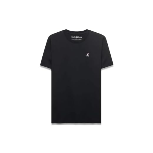 Psycho Bunny Men's Regular Fit Short Sleeve Crew Neck T-Shirt Black