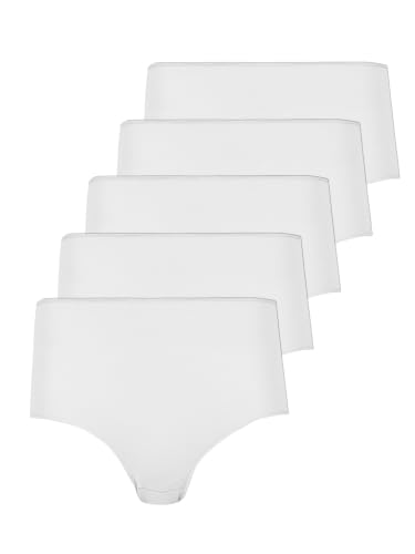 Culotte haute microfibre haut de gamme lot de 5 slips invisibles découpe laser