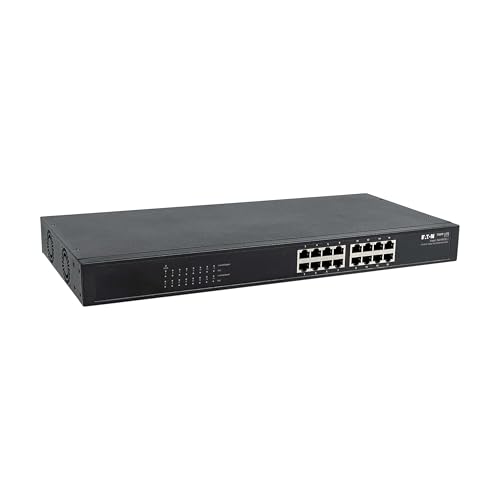 Image of Eaton Tripp Lite series 16 Port PoE Switch, Unmanaged Gigabit Ethernet, 220W (30W PoE+ Per Port), Metal Enclosure, Plug-and-Play, Auto-Negotiable, Desktop or 1U Rack Mount, 3-Year Warranty (NG16POE-1)