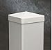 2-Pack Premium White PVC Vinyl 5 inch x 5 inch External Pyramid Post Cap