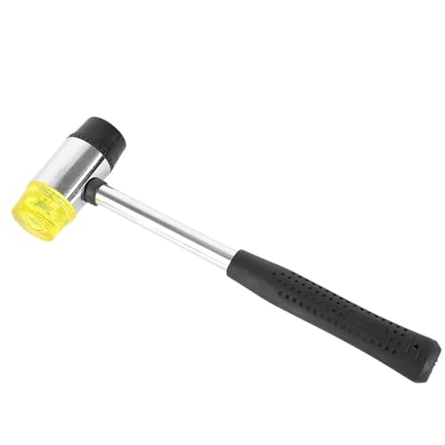 Mazo de goma, martillo elástico de cabeza redonda, herramienta multifuncional desmontable de doble extremo para carpintería y azulejos