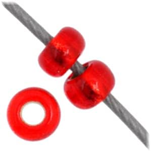 Czech Glass Seed Beads 11/0, Silver Lined Light Red 23g Vial, of DIY Jewelry Making Beads Preciosa (Jablonex)