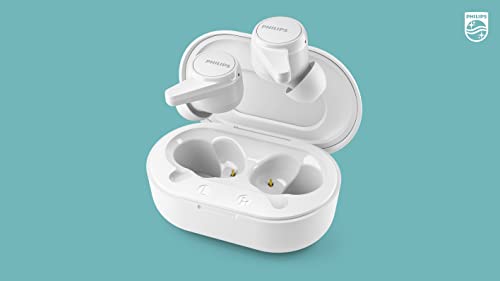 Image of PHILIPS T1207 True Wireless Headphones with Up to 18 Hours Playtime and IPX4 Water Resistance, White