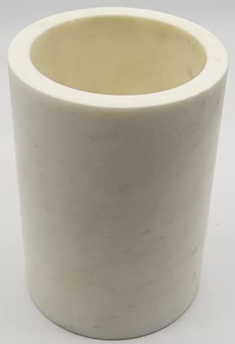 UniDeco Gifts for Wine Lovers - 7 Inch 1.45 Liter Cool White Kitchen Utensil Holder for Countertop - Marble Flower Vase Ice Bucket - Vino Bottle Chiller – Champagne Coolers Sleeve Insulator