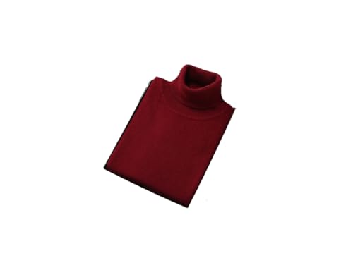 Men's High Collar Sweater Warm Long Sleeve Knitted Sweaters Men Classic Solid Color Pullovers