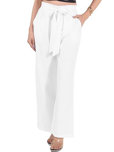 Women's Sheer Wide Leg Summer Palazzo Pants with Pockets See Through Bikini Bottom Swimsuit Cover up Beach Trousers