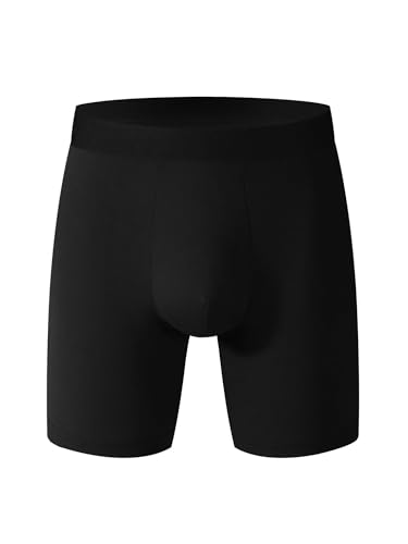 Mens Underwear with Ball Pouch Anti Chafing Underwear Men Sport Performance Long Leg Boxer Briefs
