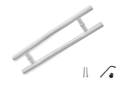 Puxador De Porta Redondo Inox Polido Grossura 3.1 cm Para Portas ...