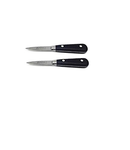 Neron Coutellerie Laguiole La Fourmi Blade Couteau à huître Polypropylène Manche Noir Lame 6,3 cm Lot de 2 par Jean Neron
