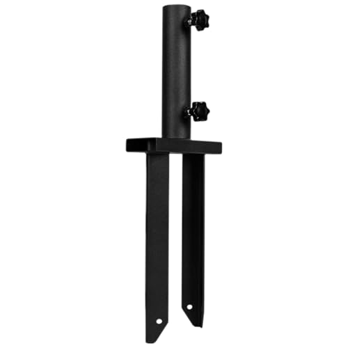 Antorchas y varillas de alto rendimiento – Soporte de poste de bandera de metal | Heavy Duty Metal Ground Spike con | Escalón de jardín con soporte para cañas de pescar reutilizable, resistente jardín