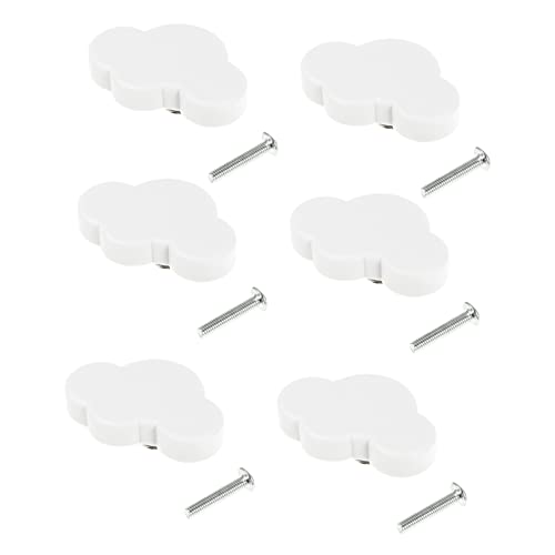 IWOWHERO Cabinet Handle Parts 6pcs Cloud Shape Drawer Pulls for Boys and Girls' Bedroom Furniture