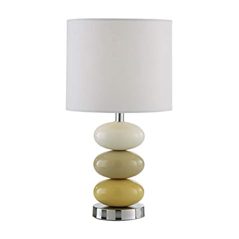 Village At Home Esme Table lamp, Ochre/White Cover
