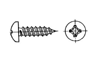 NIROSTA Tapping Screws Phillips 3.5 x 9.5 mm Pack of 20