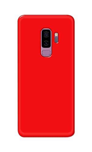 Image of Printed Hard Back Cover Case for Samsung Galaxy S9 Plus | Samsung S9+ Back Cover (Plain Red) -1803