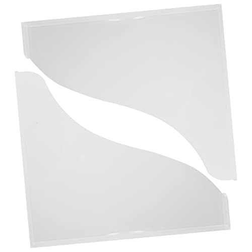 ABOOFAN 1Set Acrylic Bathtub Splashing Guards with Adhesive Tape Corner Water Protection for Bathroom Use and Easy to Install Clips Included