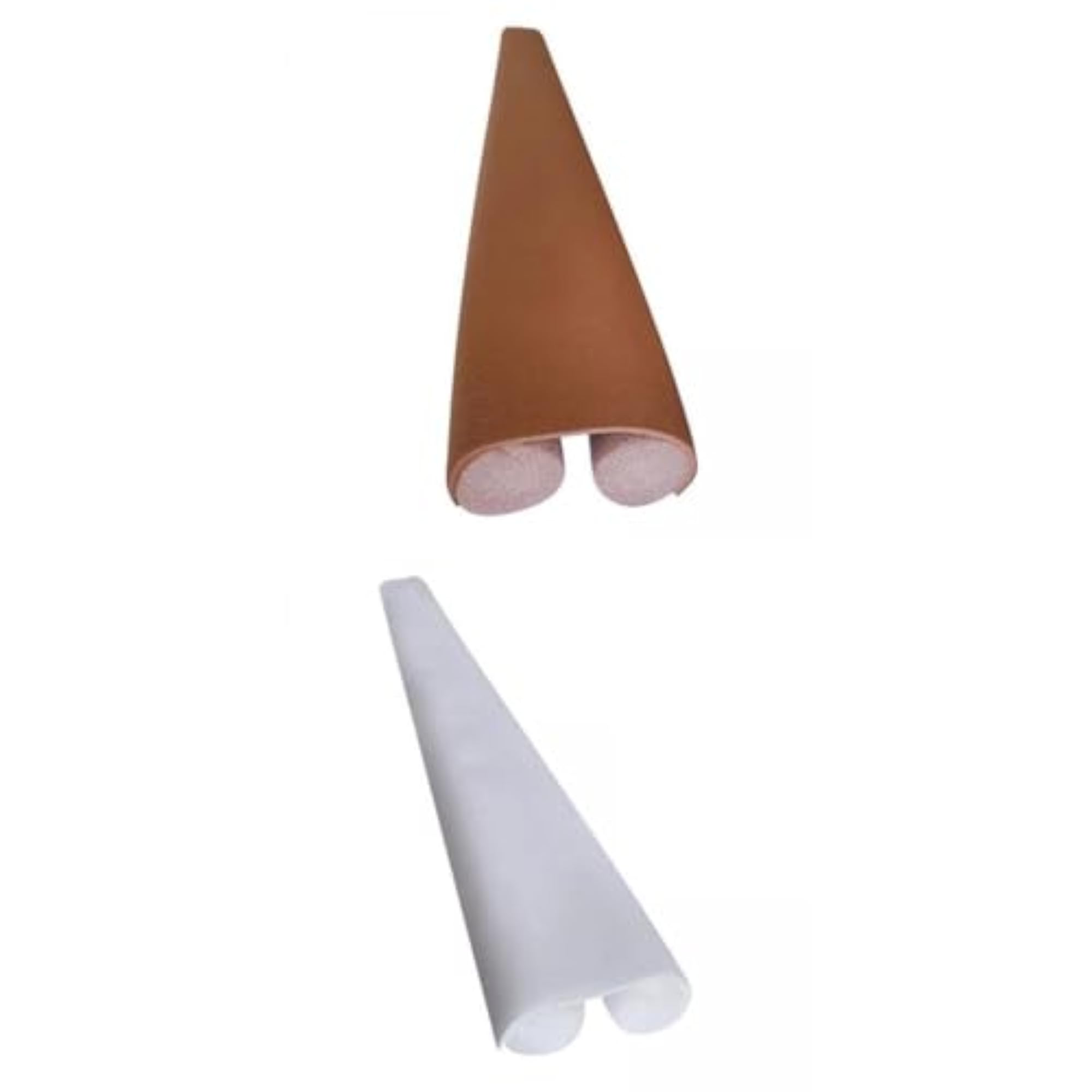 2pcs Door Bottom Seal Strip Draught Excluder Draft Stopper White and Brown