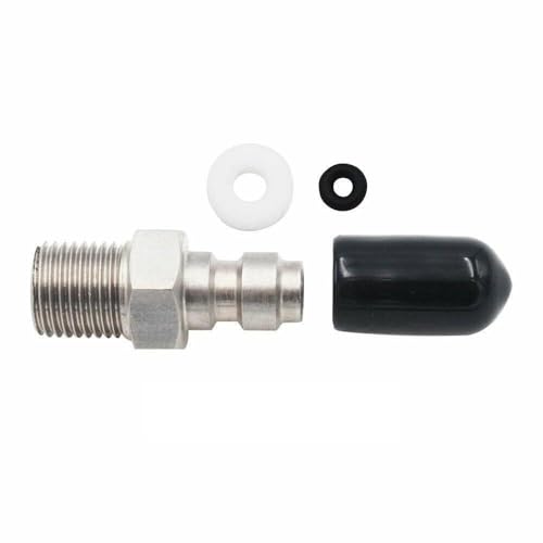 Risveglio 8 mm macho rápido para conectar – Foster de forma para boquilla de llenado de acero inoxidable HPA/N2, 300 bar/4500 psi, para núcleo de válvula NPT BSPP M10 M8 de 1/8