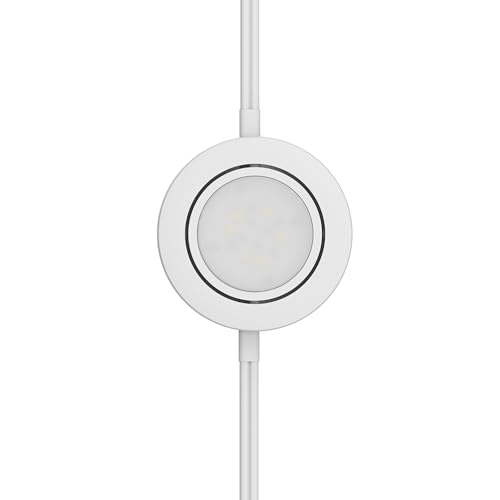 Getinlight LED Puck Lights, 2.75' Metal Housing, Wall-Dimmer Compatible, 4000K Bright White, White...