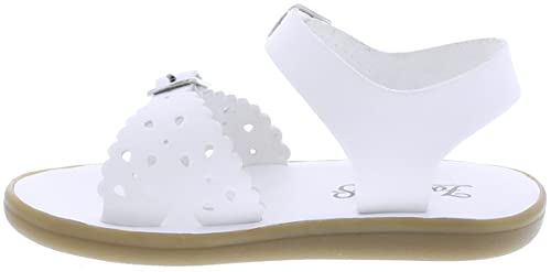 Footmates Ariel And Eco-Ariel Waterproof Sandals For Girls And Boys - Microfiber Vegan Nappa With Slip-Resistant Non-Marking Outsoles And Strap-Closure, White Micro - 1 Infant (0-12 Months) #TOP4