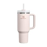 STANLEY 1913 Quencher H2.0 Flowstate Trinkflasche Mit Strohhalm 1.2L - becher Kühlt 11 Stunden - 48 Stunden Eisgekühlt - Spülmaschinenfest - Tflasche BPA Frei - Edelstahl Trinkbecher - Rose