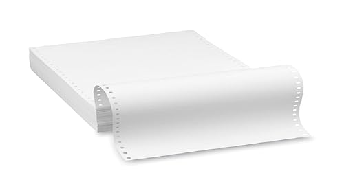 SILVERTON Dot Matrix Computer Paper, Printer Paper10 Inch X 6 Inch X 2 Part, With Carbon 60 GSM, 2000 Continuous Sheets, Whole Sale Package, White