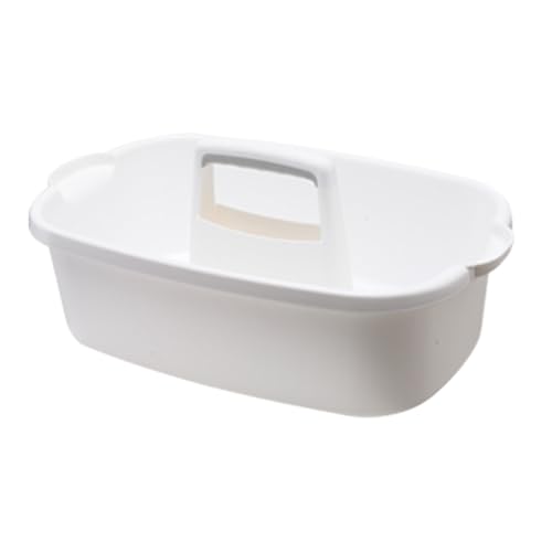 Organizador de baño – Herramientas de limpieza con asa | Organizador de cosméticos ligero, cesta multiusos duradera para el hogar, tocador, estantes, armario, lavandería, dormitorio, baño