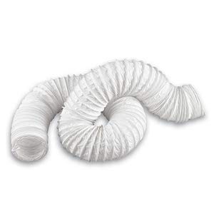 150mm (6") Flexible Ducting 3m Extractor Fan Tube Hose Flexiduct - White