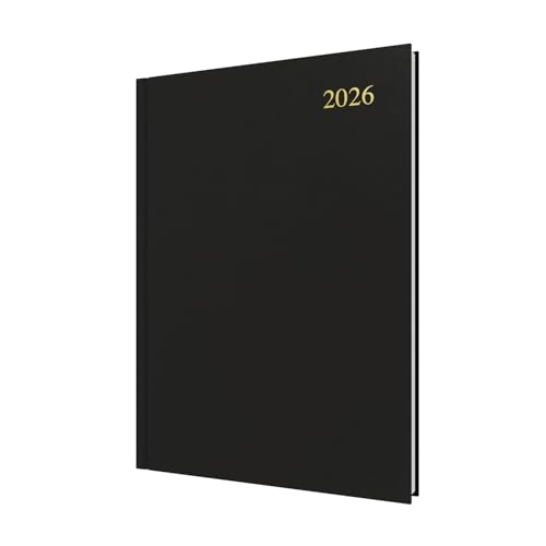 Collins - Essential – Agenda 2026 12 mois, 1 jour par page, couverture rigide A4 – Noir (ESSA41.99-26)