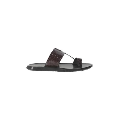 Image of Mochi Men Patent Leather Kolhapuri Ethnic Chappal